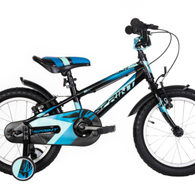 Детски велосипед Sprint Casper Alloy 16, черно със синьо