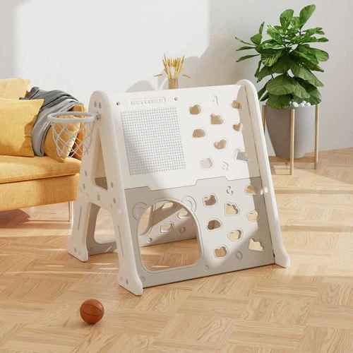 Детска пластмасова стена за изкачване 5 в 1 Feelkids, сива