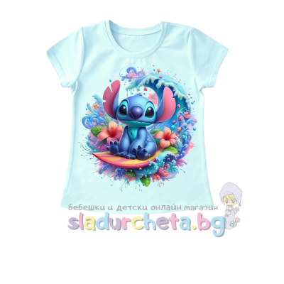 Детска тениска Светли, синя