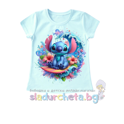 Детска тениска Светли, синя