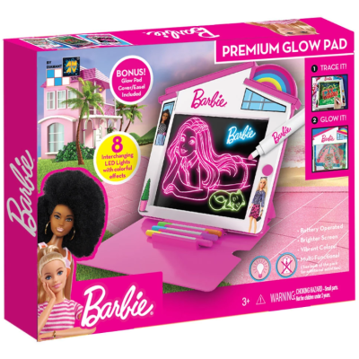 Светеща дъска за рисуване Comsed Premium Glow Pad, Barbie