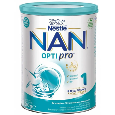 Адаптирано мляко за кърмачета Nestle NAN 1 OPTIPRO HM-O, 0-6м 800 гр.