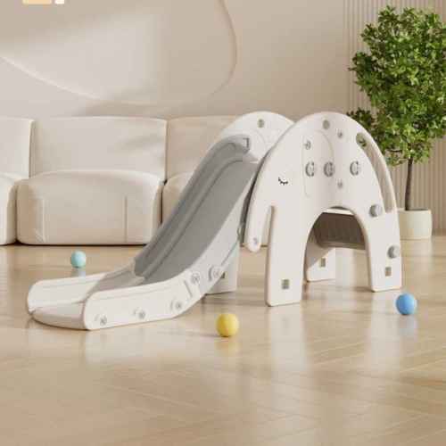 Детска пързалка с баскетболен кош Feelkids, Слонче сива