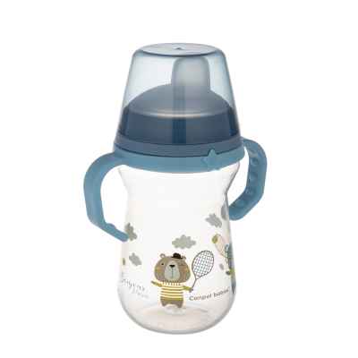 Чаша с мек силиконов накрайник Canpol-babies BONJOUR PARIS 250 мл, blue