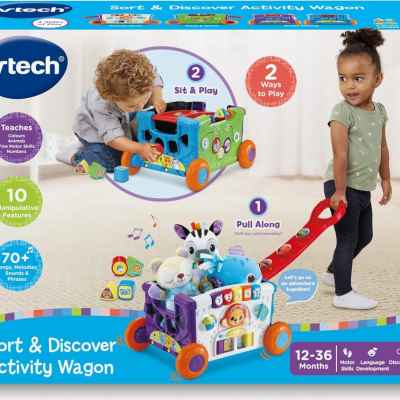 Интерактивна играчка Vtech, Количка за дърпане с активности