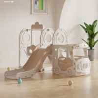 Детски център за игра 4 в 1 Feelkids, Автобус в кафяво-t719Q.jpeg