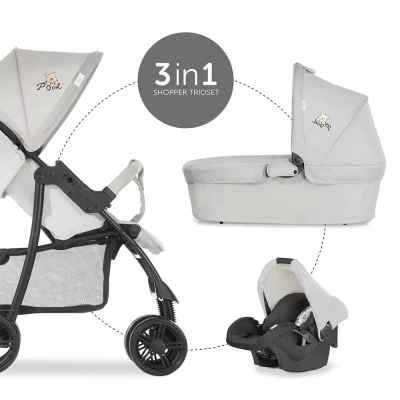Комбинирана бебешка количка 3в1 Hauck Shopper Trioset, Pooh Exploring