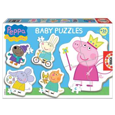 Пъзел Educa, Пепа Пиг и приятели, 3/4/4/4/5 части