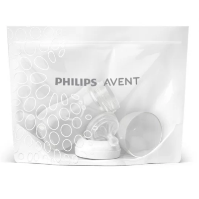 Комплект от 5 бр. торбички за многократна употреба за стерилизация в микровълнова печка Philips Avent