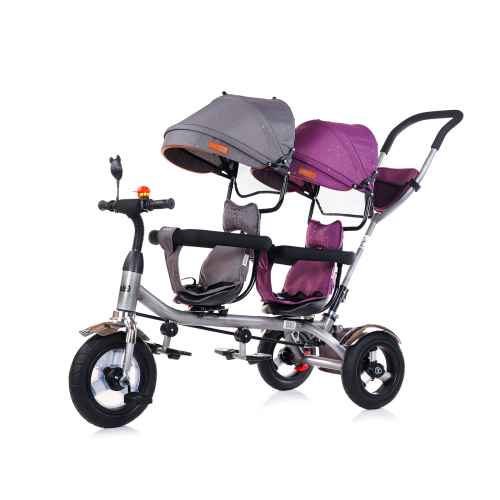 Триколка за близнаци Chipolino 2PLAY, люляк/платина