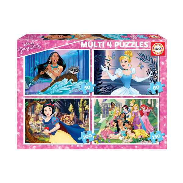 Пъзел 4в1 Educa, Дисни принцеси, 50-80-100-150 части-u1UsL.jpeg