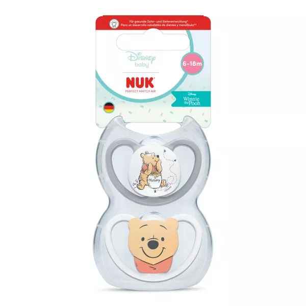 Силиконова залъгалка Nuk Perfect Match, 6-18 мес., 2 бр., AIR, Мечо Пух-u1rFT.jpeg
