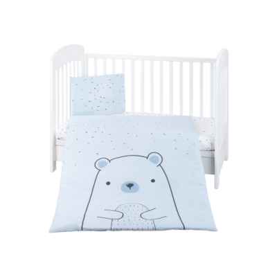 Бебешки спален комплект Kikka Boo 3 части, Bear with me Blue