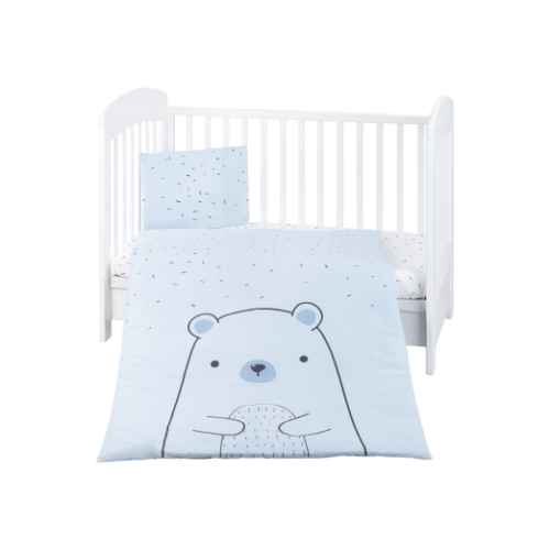 Бебешки спален комплект Kikka Boo 3 части, Bear with me Blue