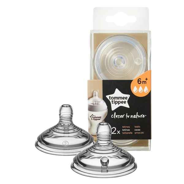 Биберони Tommee Tippee Closer to Nature Slow 3 капки, 6+м, 2бр.-u6ary.jpeg
