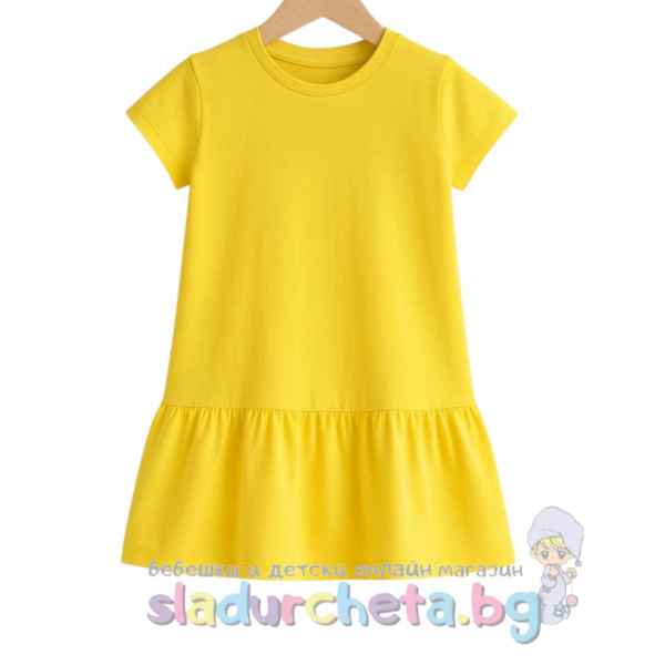 Детска рокля Светли, жълта-uNine.jpeg