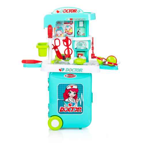 Лекарски комплект 3 в 1 Chipolino, куфарче и масичка