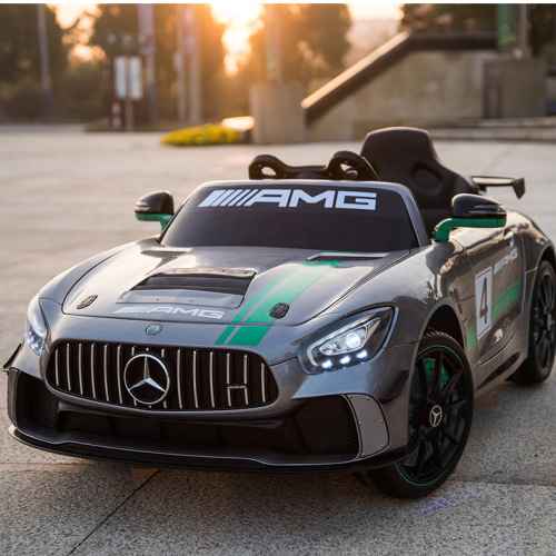 Акумулаторна кола JJ Mercedes Benz GT4 AMG, сив металик