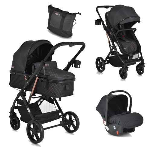 Комбинирана бебешка количка 3в1 Moni Rafaello, черен