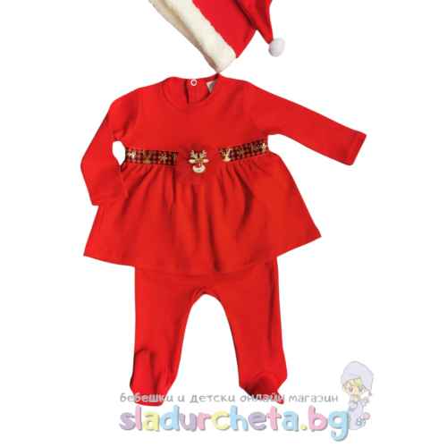 Комплект от 3 части Светли - туника с потур и шапка