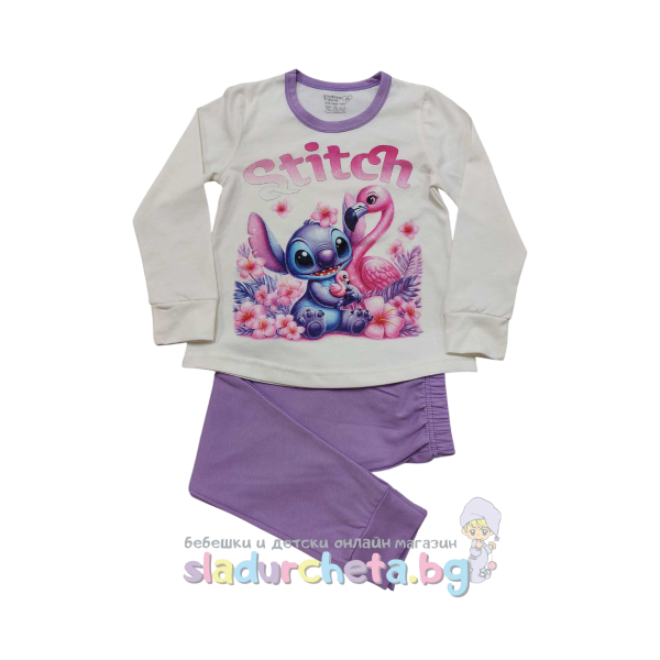 Детска пижама Венера, Стич бял/лилав-uwRy0.png