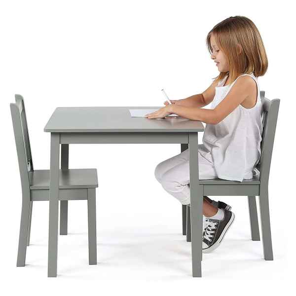 Комплект от дърво детска маса с 2 столчета GINGER, GREY-uzUqG.jpg