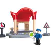 Комплект за игра Hape, Интерактивна ЖП гара, 5 части-v1Vpv.jpeg