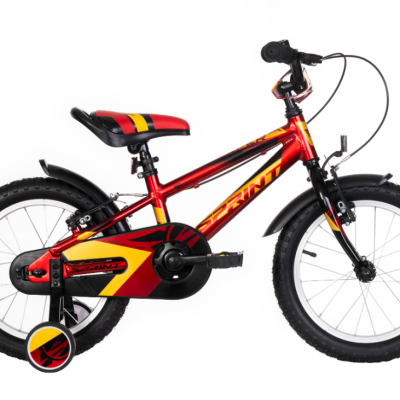Детски велосипед Sprint Casper Alloy 16, червено с черно и оранжево