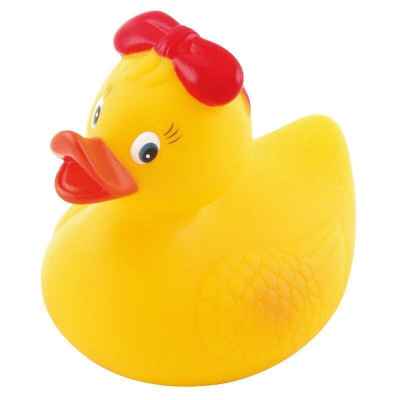 Играчка за баня със свирка Canpol Crazy Ducks 0м+, червена панделка