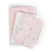 Бебешки спален комплект 3 части Hugzzz Nook 120/60 см, Pink stars-vGOBr.jpeg