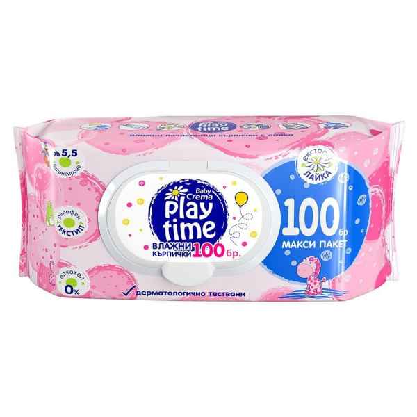 Мокри кърпички BABY CREMA PLAY TIME с лайка, 100 бр.-vivDs.jpg