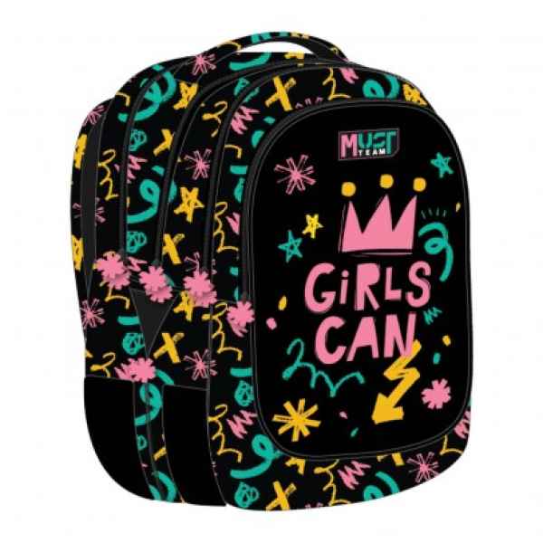 Ученическа раница Must, Girls can-vuK3W.jpeg