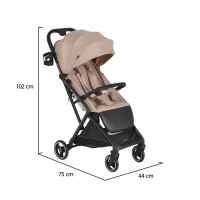 Бебешка лятна количкa Cangaroo Airwalk cabin size, Crepe-beige-vxcod.jpeg