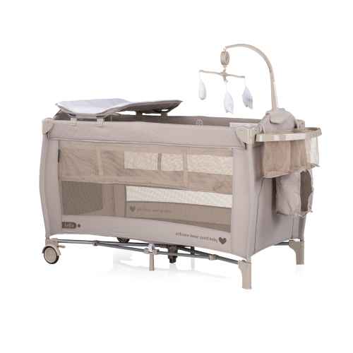 Бебешка преносима кошара Chipolino Бела, тирамису