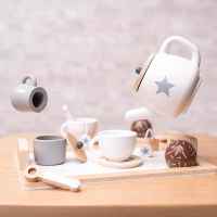 Дървен Комплект за кафе и чай с аксесоари Ginger , WHITE/GRAY-wWu2B.jpg
