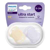 Комплект от 2 бр. ортодонтични залъгалки за новородени Philips AVENT Ultra Start 0-2м, в оранжево и лилаво, в кутия за стерилизиране-wdQtz.jpeg
