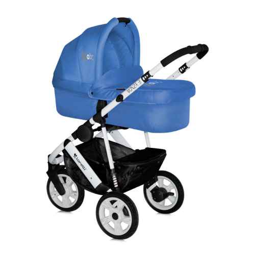 Комбинирана бебешка количка Lorelli Monza 3 с въздушни гуми, Blue
