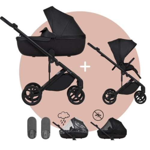 Комбинирана бебешка количка 2в1 Anex Eli, Midnight