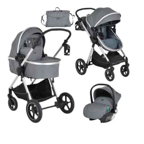 Комбинирана бебешка количка 3в1 Moni Alina, Titanium-Grey