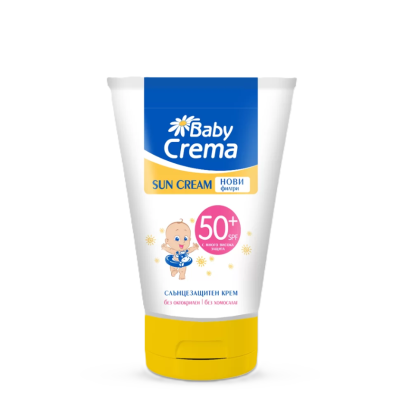 Слънцезащитен крем за лице и тяло Baby Crema, SPF 50+, 100 мл.