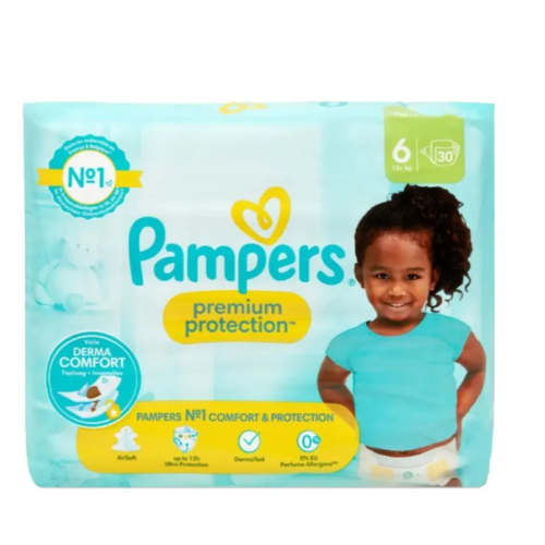 Памперси за еднократна употреба Pampers Premium Protection 6, 13-18 кг 30 бр.