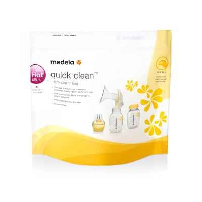 Пликчета за стерилизиране в микровълнова Medela Quick Clean 5 бр.