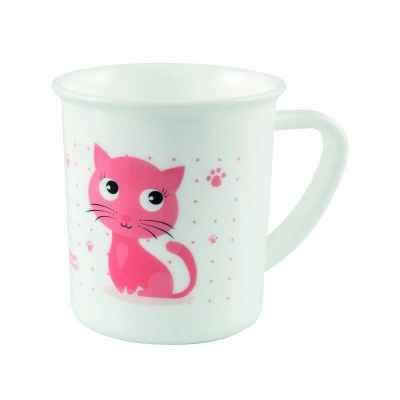 Пластмасова чаша с дръжка Canpol Happy Animals, котенце