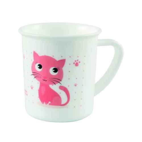 Пластмасова чаша с дръжка Canpol Happy Animals, котенце