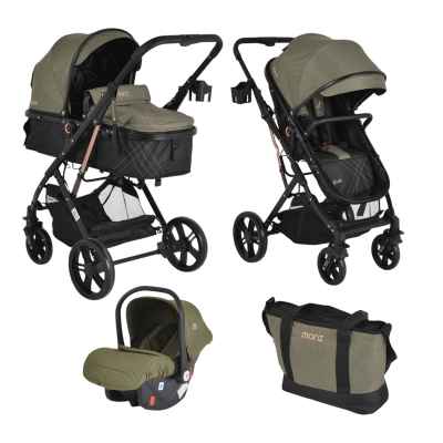 Комбинирана бебешка количка 3в1 Moni Rafaello, зелен