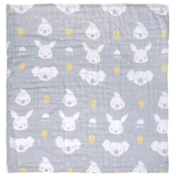 Бебешко муселиново одеяло за количка Playgro Fauna Friends, 70x70 см-yeYeA.png