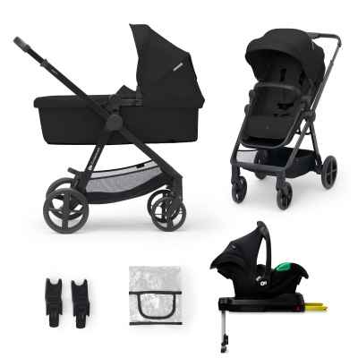 Комбинирана бебешка количка 4в1 Kinderkraft NEWLY, Classic black