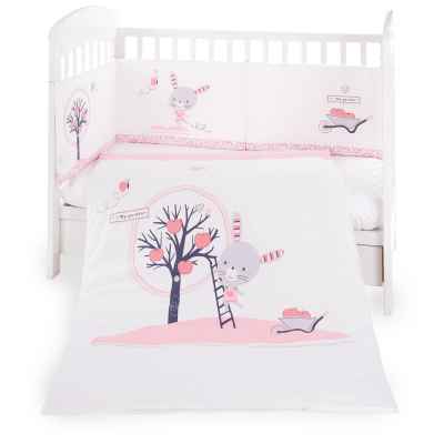 Бебешки спален комплект Kikka Boo 2 части EU style, Pink Bunny РАЗПРОДАЖБА