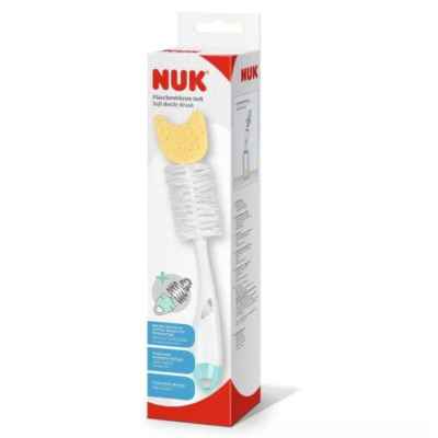 Четка за шише и биберон + гъба NUK 2в1 Twist, MINT