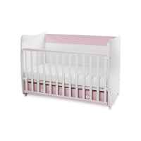 Бебешко легло Lorelli DREAM 60/120, бяло/ochrid pink-zS5Td.jpeg
